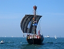 Sail 2003, Hanse Kogge, nachgebaut in Wismar : Kogge